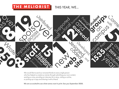 The Meliorist: This year, we...