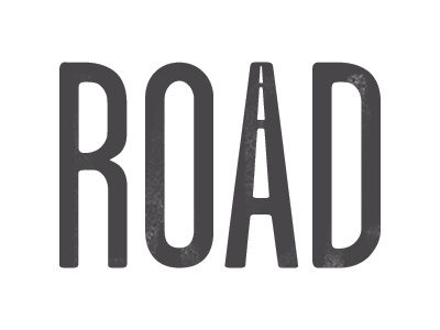 ROAD black logo road white