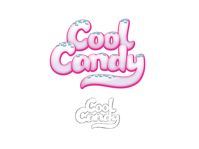 Cool Candy branding lettering logo packaging vector