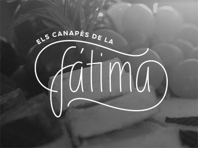 fátima logo branding food handwriting lettering line logo minimal script