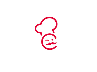 Catevering app catering chef cook hat icon isotype logo moustache