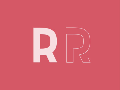 R R font letter line type typography