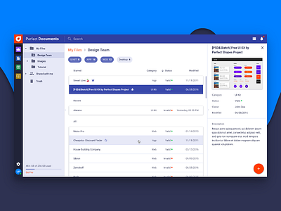 [Perfect] Documents ☁️ app interface psproject ui ux web