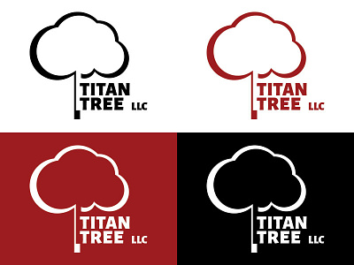 Titan Tree Logo WIP concept logo logo design modern nature process red simple tree vector white wip