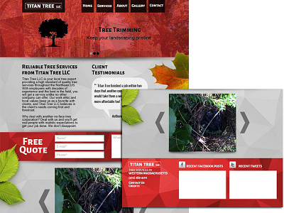 Titan Tree Web Design Mockup design geometric homepage layout mockup nature user interface web design website