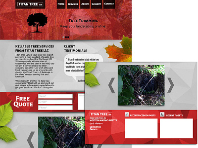 Titan Tree Web Design Mockup