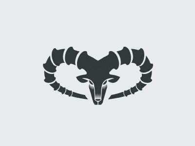 Ibex2 ibex power strenght mountain rock spiral head horn animal goat simple shape logo