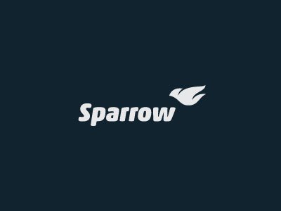 Sparrow animal bird flight fly logo sparrow wing