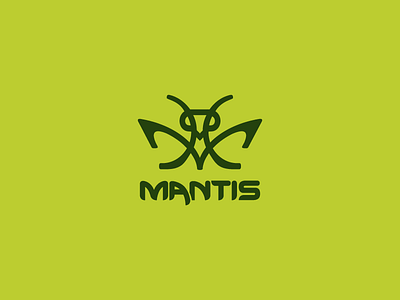 Mantis animal eye insect line logo m mantis praying