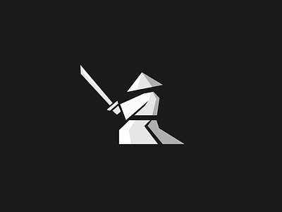 Samurai helmet honor japan logo samurai simple sun sword warrior