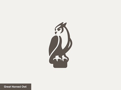 Great Horned Owl 8/24 animal bird forest great horned icon logo owl