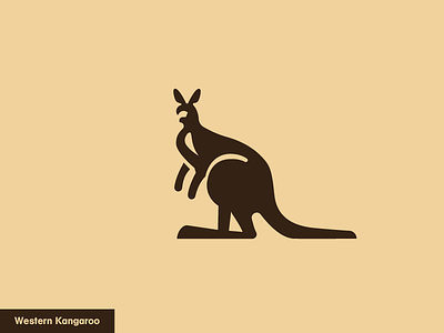 Western Kangaroo 9/24 animal icon kangaroo kangoo logo nature western