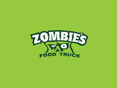 Zombie's Food Truck apocalypse creepy eye food head horror logo truck zombie