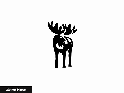 Alaskan Moose 13/24 animal icon logo nature
