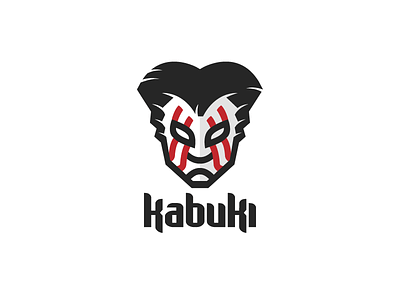 Kabuki eye face game japan kabuki logo mask samurai warrior