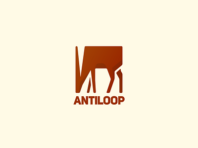 Antiloop africa animal antilope horn logo loop