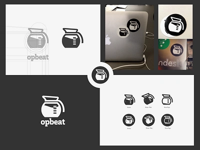 Opbeat - full coffee logo measure opbeat operation pot simple software stain sticker table