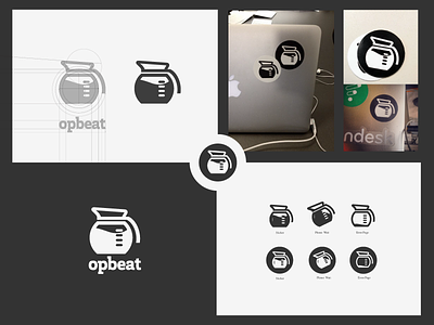Opbeat - full coffee logo measure opbeat operation pot simple software stain sticker table
