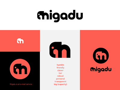 Migadu branding elephant email icon logo m migadu monogram