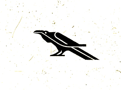 Raven animal bird black illustration ink logo nature raven texture