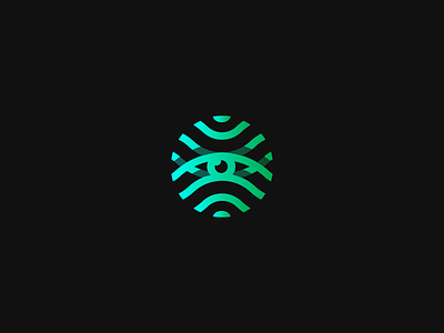 personal circle eye green iris laser logo mark radar shape symbol tech wave
