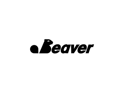 Beaver 1 animal beaver dam logo nature typography
