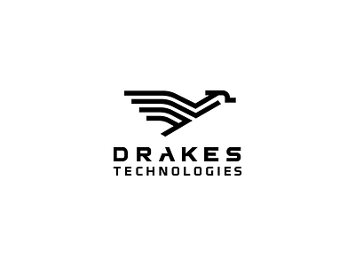 Drakes Technologies animal board circuit duck icon light line logo symbol technologies