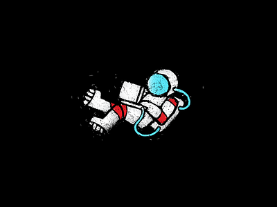 Astronaut illustration laptop technology