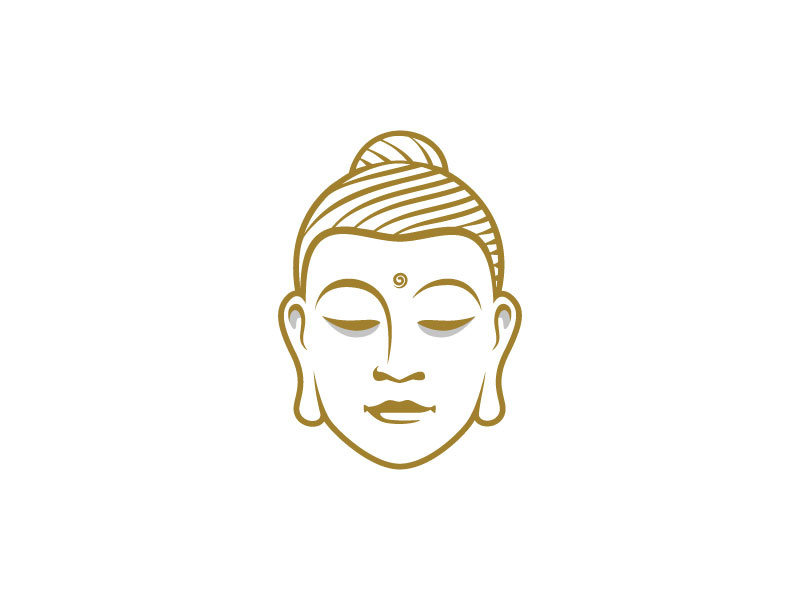 Gautama 1 gautama head logo calm buddha hair face