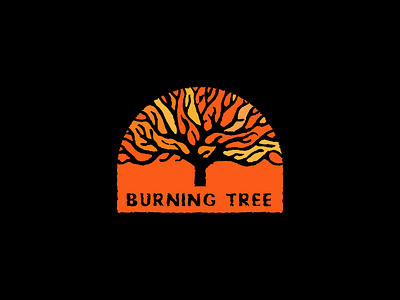 Burning Tree color burn fire forest logo nature texture tree