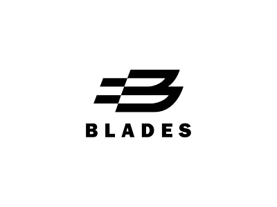 Blades b black blade food icon kitchen knife logo monogram shape sharp simple