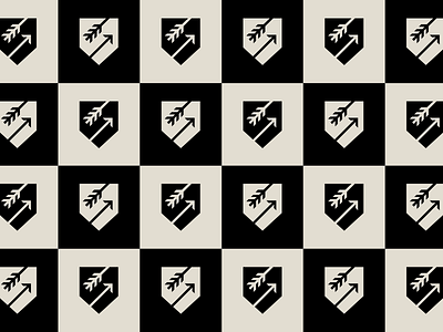 onpoint arrow badge icon logo shape shield simple