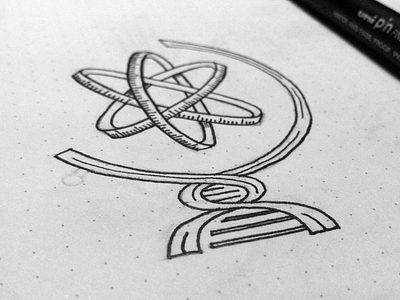 Science symbol biology chemistry dna geo logo meter pen physic skecth sphere symbol system