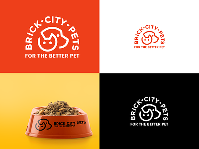 Brick City Pets animal cat dog logo love pet pets