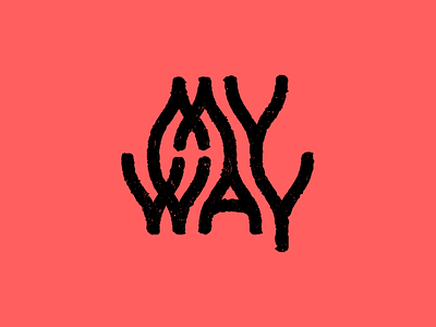 My Way grunge letter logo logotype my way texture typeface