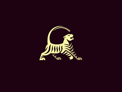 Tiger 1 animal jungle logo shadow software stripe symbol tiger