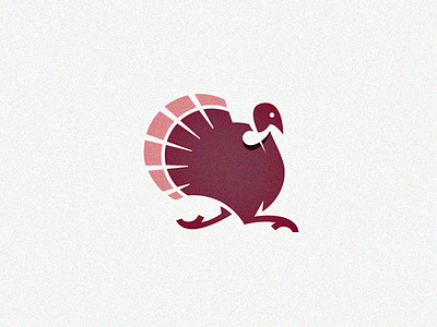 Turkey animal bird feather icon logo negative run space speed turkey