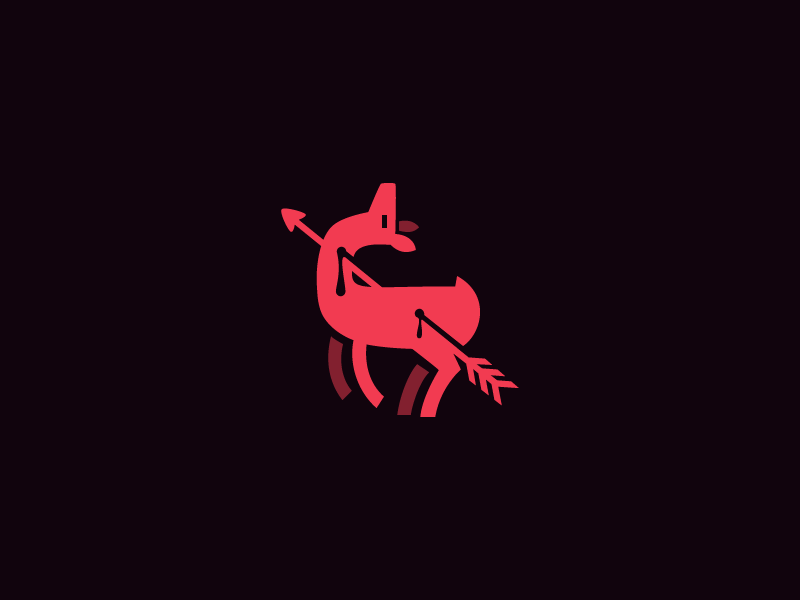 Doe Doh arrow hunt sketch nature icon logo forest animal deer doe