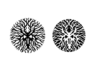 Skull Tree ink nature root skull symbol tattoo tree