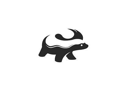 Honey Badger animal badger honey logo negative space