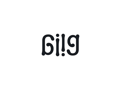 Gi!g ambigram letter logo typo typography