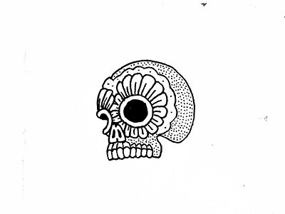 Dead Flowers deayofthedead flower illustration ink sketch skull tattoo