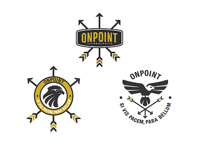 On Point army arrow emblem feather logo millitary sharp target technologies