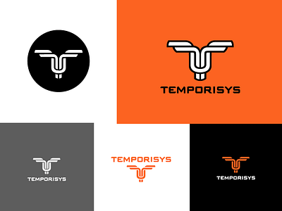 Temporisys letter lettert logo symbol t transportation