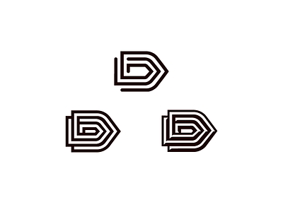 D b/w bullet d letter letterd logo monogram speed symbol