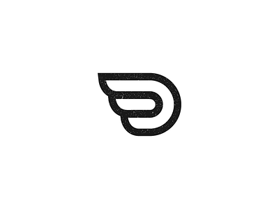 D Wing d letter letterd lineout logo monogram moto speed symbol texture wing