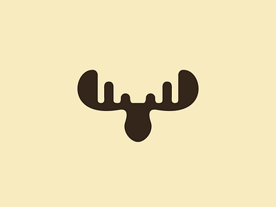 Moose animal head horns logo moose