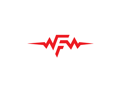 F f heart heartbeat letter life line logo monogram negative space