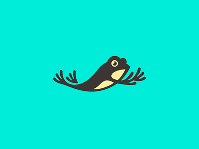 Frog Jump animal brand fly frog illustration jump logo simple sport water