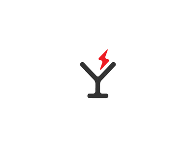 Coctail coctail coffee drink fire icon logo restaurant thunder